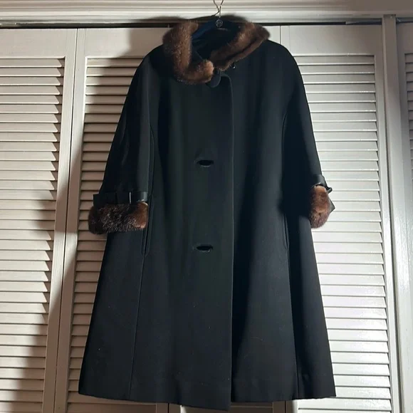 Jackets & Coats | Vintage Black Coat | Poshmark